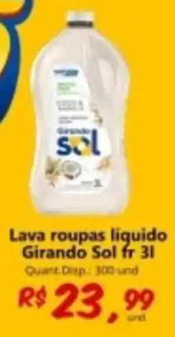 Supermercados Manentti Lava roupas liquido girando sol fr 3l oferta