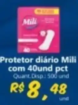 Supermercados Manentti Protetor diário Mili oferta