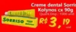 Supermercados Manentti Creme dental Sorriso oferta