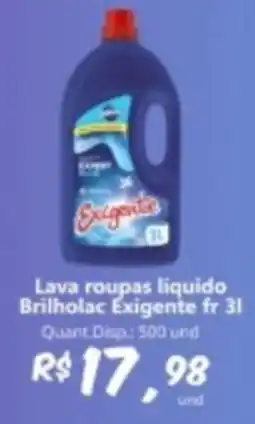 Supermercados Manentti Lava roupas liquido brilholac exigente fr 3l oferta