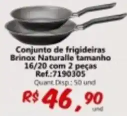 Supermercados Manentti Conjunto de frigideiras Brinox Naturalle oferta