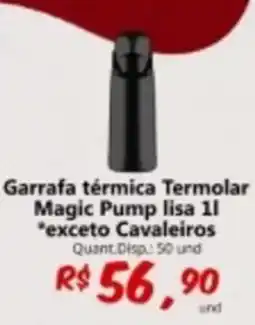 Supermercados Manentti Garrafa térmica Termolar Magic Pump lisa 1l oferta