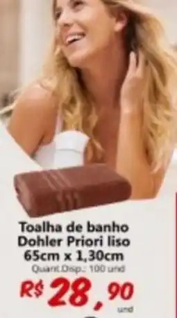 Supermercados Manentti Toalha de banho Dohler Priori liso oferta