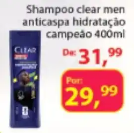 Shampoo clear men anticapsa hidratação campeão