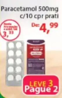 Chama Supermercados Paracetamol 500mg c/10 cpr prati oferta