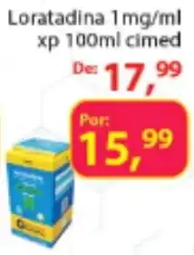 Chama Supermercados Loratadina 1 mg/ml xp 100ml cimed oferta