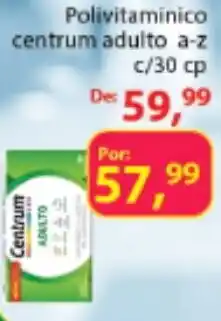 Chama Supermercados Polivitaminico centrum adulto a-z oferta