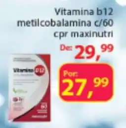 Chama Supermercados vitamina b12 metilcobalamina c/60 cpr maxinutri oferta