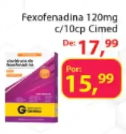 Chama Supermercados Fexofenadina 120mg c/10cp Cimed oferta