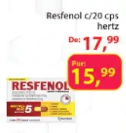 Chama Supermercados resfenol c/20 cps oferta