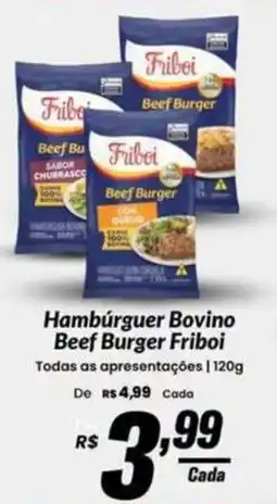 Stok Center Hambúrguer Bovino Beef Burger Friboi oferta