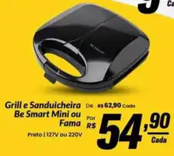 Stok Center Grill e Sanduicheira Be Smart Mini ou Fama oferta