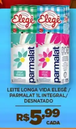 DB Supermercados Leite longa vida elegê / parmalat 1l integral/ desnatado oferta