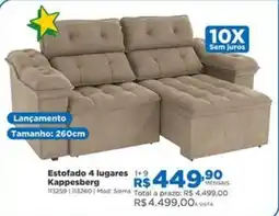 Lojas Solar Estofado 4 lugares Kappesberg oferta