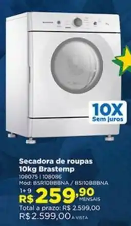 Lojas Solar Secadora de roupas Brastemp oferta