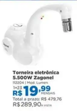 Lojas Solar Torneira eletrônica 5.500W Zagone oferta