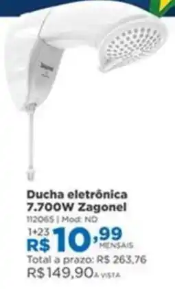 Lojas Solar Ducha eletrônica 7.700 W Zagone oferta
