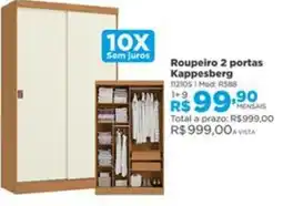 Lojas Solar Roupeiro 2 portas Kappesberg oferta