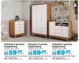 Lojas Solar Cômoda 4 gavetas Kappesberg oferta