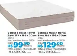 Lojas Solar Colchão Casal Herval oferta