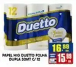 Higa's Supermercado Papel hig duetto folha oferta