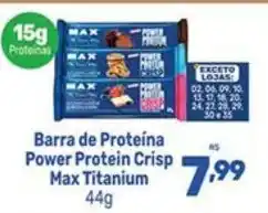 Supermercados Jau Serve Barra de Proteina Power Protein Crisp Max Titanium oferta