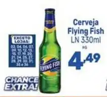 Supermercados Jau Serve Cerveja Flying Fish oferta