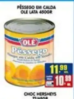 Higa's Supermercado Pêssego em calda ole lata oferta