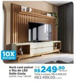 Lojas Solar Rack com painel e fita de led dalla costa oferta