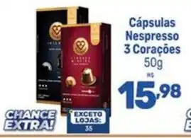 Supermercados Jau Serve Cápsulas Nespresso 3 Corações oferta