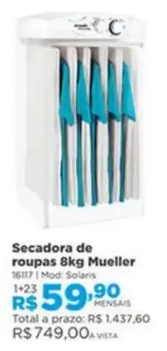 Lojas Solar Secadora de roupas 8kg Mueller oferta