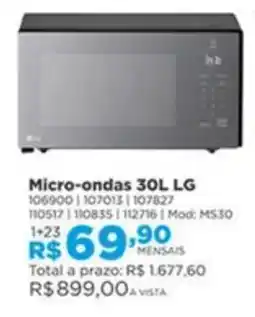Lojas Solar Micro-ondas LG oferta