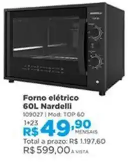 Lojas Solar Forno elétrico 60L Nardelli oferta