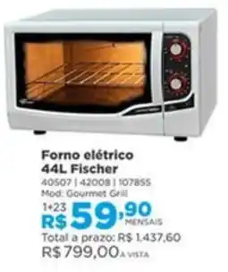 Lojas Solar Forno elétrico 44L Fischer oferta