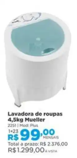 Lojas Solar Lavadora de roupas Mueller oferta