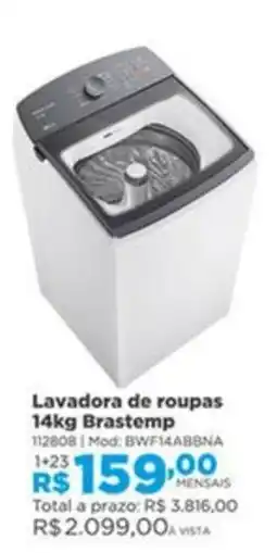Lojas Solar Lavadora de roupas 14kg Brastemp oferta