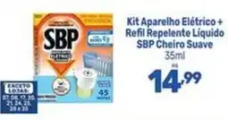 Supermercados Jau Serve Kit Aparelho Elétrico + Refil Repelente Líquido SBP Cheiro Suave oferta