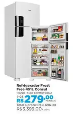 Lojas Solar Refrigerador Frost Free 451L Consul oferta