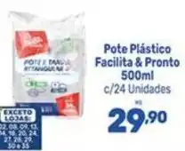 Supermercados Jau Serve Pote Plástico Facilita e Pronto oferta