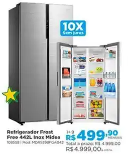 Lojas Solar Refrigerador Frost Free Inox Midea oferta