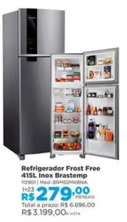 Lojas Solar Refrigerador Frost Free 415L Inox Brastemp oferta
