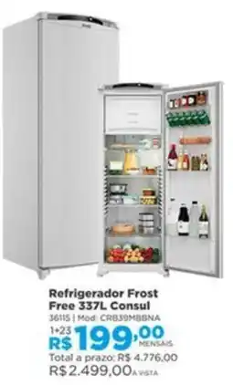 Lojas Solar Refrigerador Frost Free Consul oferta