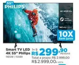 Lojas Solar Smart tv led 4k 55" philips oferta