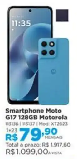 Lojas Solar Smartphone moto g17 128gb motorola oferta