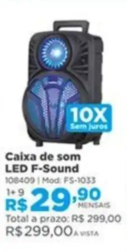 Lojas Solar Caixa de som LED F-Sound oferta