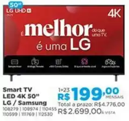 Lojas Solar Smart TV LED 4K 50" LG / Samsung oferta