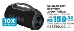 Lojas Solar Caixa de som Boombox 200W Philips oferta
