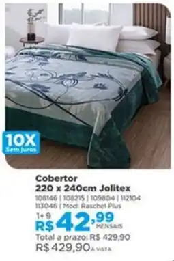 Lojas Solar Cobertor jolitex oferta