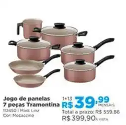 Lojas Solar Jogo de panelas 7 peças Tramontina oferta