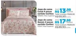 Lojas Solar Jogo de cama Casal 4 peças sortido Corttex oferta